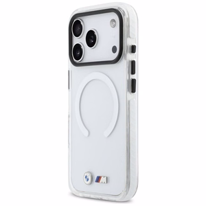 BMW M IML Shockproof Metal Logos MagSafe Dėklas for iPhone 17 Pro - Clear