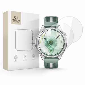 Tech-Protect Glass Fit+ 2 dalių grūdinto stiklo rinkinys Huawei Watch GT 6 46mm laikrodžiui - skaidrus