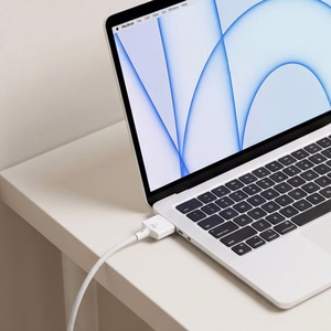Tech-Protect MMC01 Ultraboost USB-C / MagSafe 3 140W 300cm laidas, skirtas MacBook, baltas