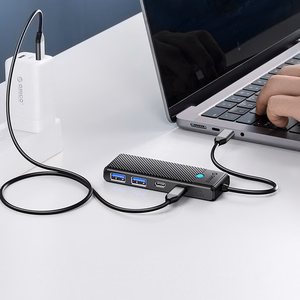 Hub USB-C Orico PAPW2AC-C3 prijungimo stotelė 2x USB-A 3.0 + 2x USB-C 3.0 - juoda