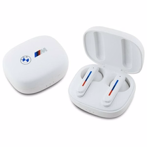 Наушники BMW Bluetooth BMBEMIATP20LOH TWS + зарядная станция белые Printed Logos