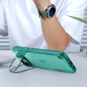 Nillkin Iceblade Prop dėklas su stovu iPhone 16e telefonui - žalias