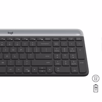 Logitech 920-009204 klaviatūra Pelė įskaityta Universalus Radijo dažnio belaidė QWERTY JAV tarptautinė versija Grafitas