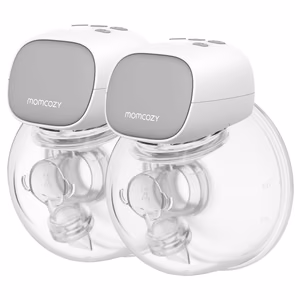 Momcozy S9 Pro – dėvimas pientraukis, dvigubas rinkinys, 180 ml, pilkas