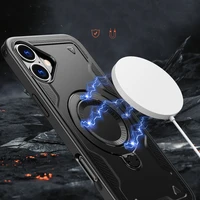 Hybrid Armor Trendy dėklas telefonui su MagSafe iPhone 16 - juodas