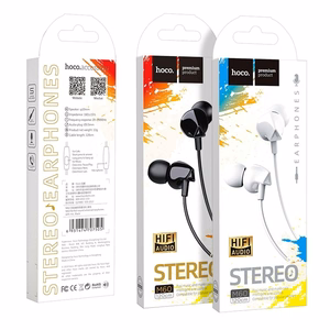 HOCO laidinės ausinės Jack 3,5 mm su mikrofonu M60 juodos