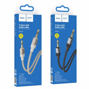 Audio adapteris Hoco UPA32 3,5mm į 3,5mm (p-p) auksinis