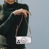 Tel Protect Strap Skaidrus dėklas Iphone 17 auksinis