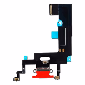 Lanksčioji jungtis skirta iPhone XR įkrovimo kontaktų, su mikrofonu Red originali (used Grade A)