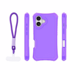 Safepop dėklas su dirželiu skirtas iPhone 16 6,1" violetinis
