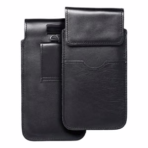 Slip-in phone case leather sleeve with flap for Samsung A12 / NOTE 9 / Xiaomi Redmi NOTE 10 PRO Royal size 2XL+wide black