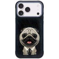 NIMMY dėklas BIG EYED PET 2.0 Šuo IPHONE 17 Pro juodas