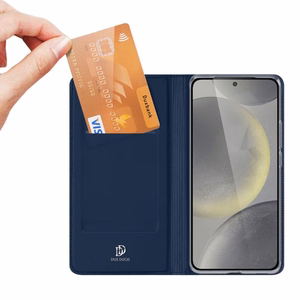 DUX DUCIS piniginės tipo dėklas SKIN PRO telefonui SAMSUNG S24 FE mėlynas