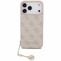 Guess 4G Charms Collection MagSafe dėklas telefonui iPhone 17 Pro Max - rožinis
