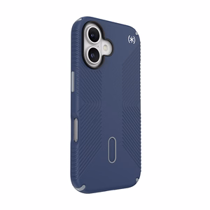 Speck Presidio2 Grip dėklas su MagSafe ir ClickLock, skirtas iPhone 16, „Coastal Blue/Dust Grey“