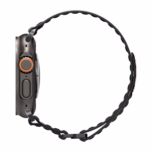 SPIGEN WBF0 dirželis APPLE WATCH 8 / 9 / 10 / 11 / SE / ULTRA (44 / 45 / 46 / 49 MM) juodas