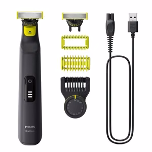 Philips OneBlade Pro 360 QP6542/15 – drėgnam ir sausam naudojimui skirta veido ir kūno skutimosi mašinėlė, veikia 90 min., ličio jonų, juoda
