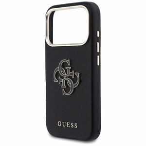 Guess FW dėklas su dervos logotipu iPhone 17 Pro - juodas