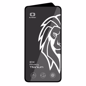 Apsauginis stiklas Tel Protect 10X Privacy Titanium skirtas Samsung Galaxy S25 Plus/S24 Plus (su piršto atpažinimu)