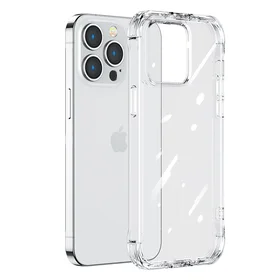 Joyroom Defender serijos dėklas iPhone 14 Pro šarvuotas kablio dėklas su stovu skaidrus (JR-14H2)