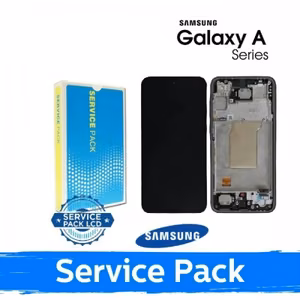 LCD ekranas suderinamas su Samsung A366 A36 5G su rėmeliu / levandų / (Service Pack)