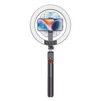 Blavec Selfie Ring lamp Aluminium Aura LED RGB Ring P-50 25cm tripod + remote control + 2,3 metres (RLP50-TRB23) juodas (damaged packaging)