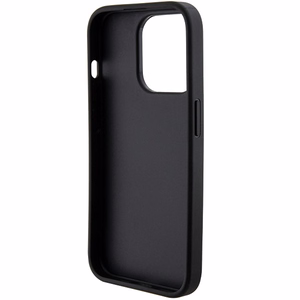 Guess dėklas telefonui su stovu Grip Stand 4G Saffiano Strass iPhone 15 Pro Max - juodas