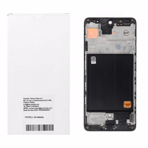 FIXCELL AMOLED LCD ekranas su rėmeliu, skirtas SAMSUNG A51 4G, juodas (pakeistas stiklas)