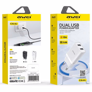 Зарядное устройство Awei C15-EU 10W 2xUSB-A белый
