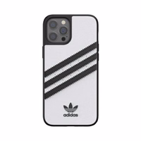 Adidas OR formuotas dėklas PU iPhone 12 Pro Max - balta/juoda
