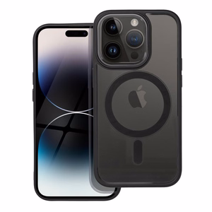 Dėklas telefonui iPhone 14 Pro juodas magnetinis dėklas su MagSafe