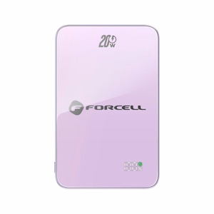 Išorinė baterija suderinama su MagSafe Forcell F-Energy SuperSlim F5K8 QC4.0 PD3.0 15W 5000 mAh violetinė