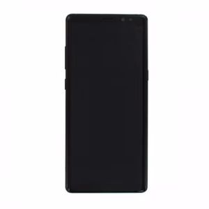 LCD дисплей для Samsung N950 Note 8 с рамкой / Midnight Black / (Восстановленный: Telemax) (выгоревшие иконки на белом фоне)