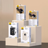 Išorinė baterija Dudao K14 10000mAh su USB-C / Lightning laidais (smėlinė)