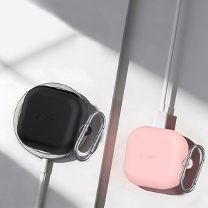 Tech-Protect Silikoninis Hook Dėklas for Samsung Galaxy Buds 4 / 4 Pro - rožinis