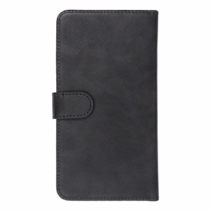 Universalus knygos tipo dėklas COMMON dydis L, skirtas IPHONE 6 PLUS / 7 PLUS / 8 PLUS / XS MAX / 11 PRO MAX / SAMSUNG S20 FE / S21 FE / S10 PLUS / A10 / A32 / A54 / XIAOMI 12 LITE / HUAWEI P30 PRO, juodas