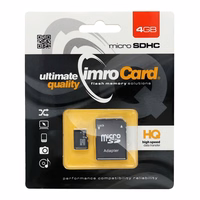 Imro atminties kortelė 4GB microSDHC cl. 10 + adapteris