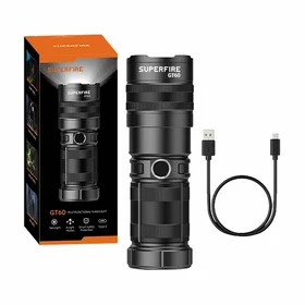 Superfire GT60 flashlight - 2600 lm, 2 modes, USB-C