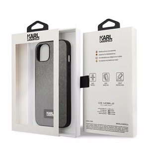 Karl Lagerfeld KLHCP13SSFMP2DG iPhone 13 mini 5,4" жёсткий чехол серебряный/серебряный Saffiano Plaque