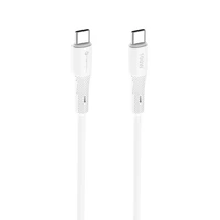 FORCELL F-ENERGY C347 kabelis Type C į Type C QC4.0 PD 5A 100W Silikoninis 1 m baltas