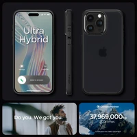 Spigen Ultra Hybrid dėklas telefonui iPhone 15 Pro - Skaidrus juodas