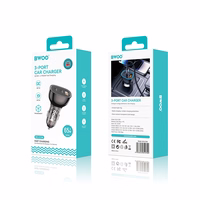 BWOO PD car įkroviklis 2x USB-C port + USB-A 68W juodas