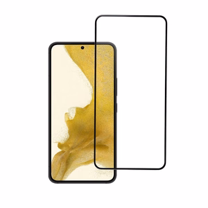 Apsauginis stiklas Blue Star - SAMSUNG Galaxy S22 viso ekrano (su pilnu klijavimu, tinkamas dėklui) - juodas