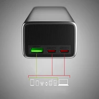 Išorinė baterija SBS 10000mAh PD 35W su LCD ekranu - pilka