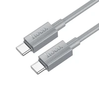 Kabelis USB-C į USB-C Hoco 3A 60W 1 m X107 pilkas