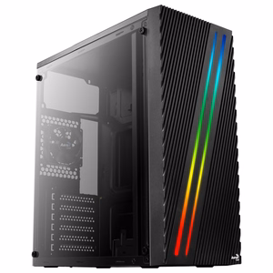 Aerocool Streak juodas Midi Tower kompiuterio korpusas