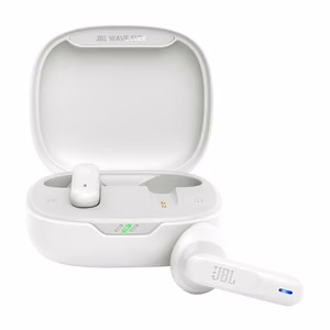 Belaidės ausinės JBL Wave Flex JBLWFLEXWHT baltos spalvos