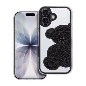TEDDY BEAR dėklas telefonui IPHONE 17 juodas
