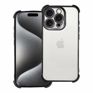 Dėklas telefonui ANTISHOCK ELECTRO skirtas IPHONE 15 Pro, juodas