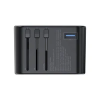 Universalus kelioninis įkroviklis Choetech PD5009 65W 2xUSB-C/USB-A juodas